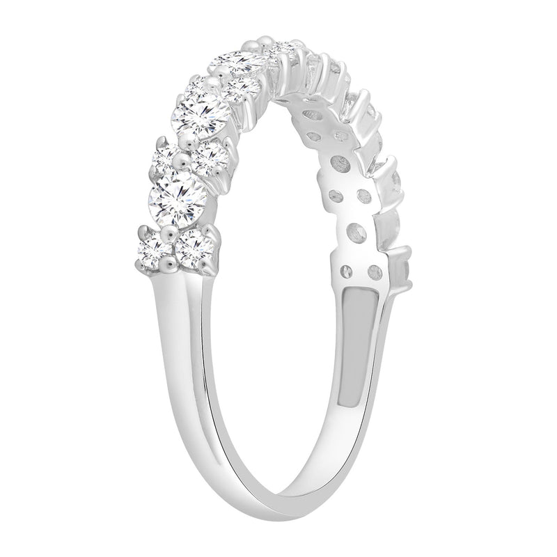 Diamond Ring with 0.75ct Diamonds in 9ct White Gold