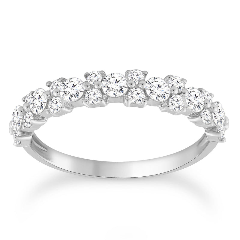 Diamond Ring with 0.75ct Diamonds in 9ct White Gold