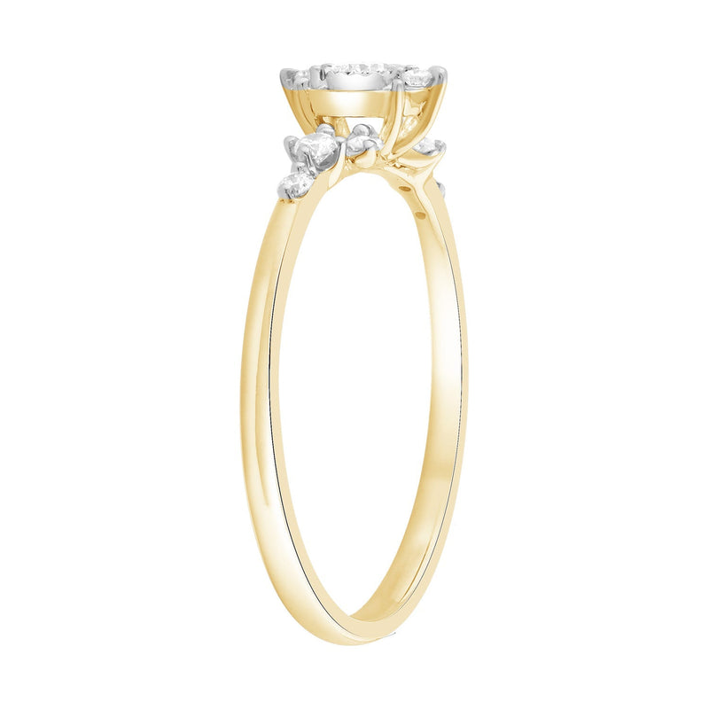 Diamond Ring with 0.20ct Diamonds in 9ct Yellow Gold