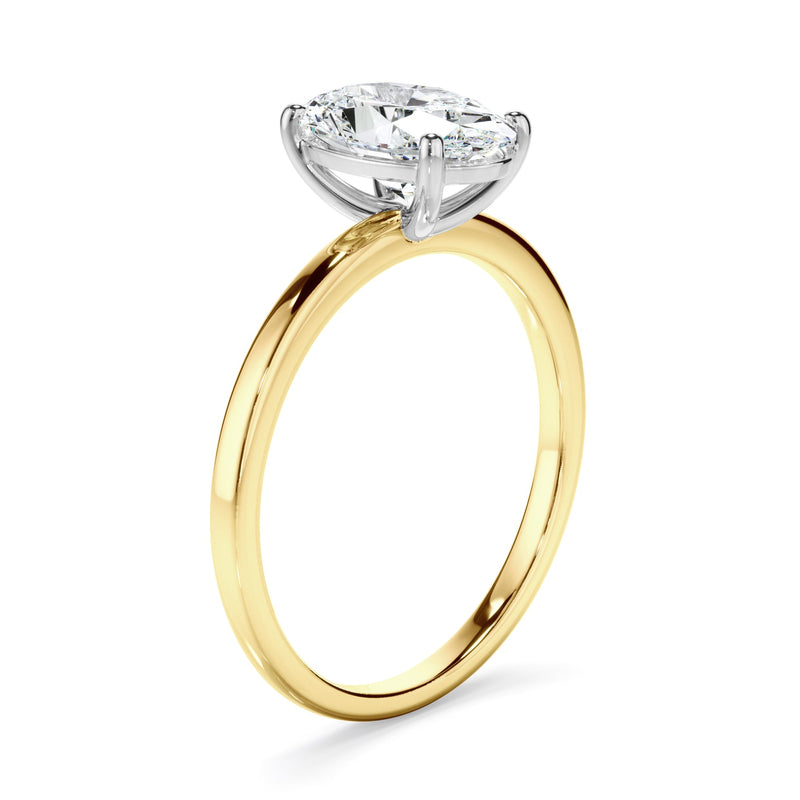 1ct Oval Cut Lab Grown Diamond Ring