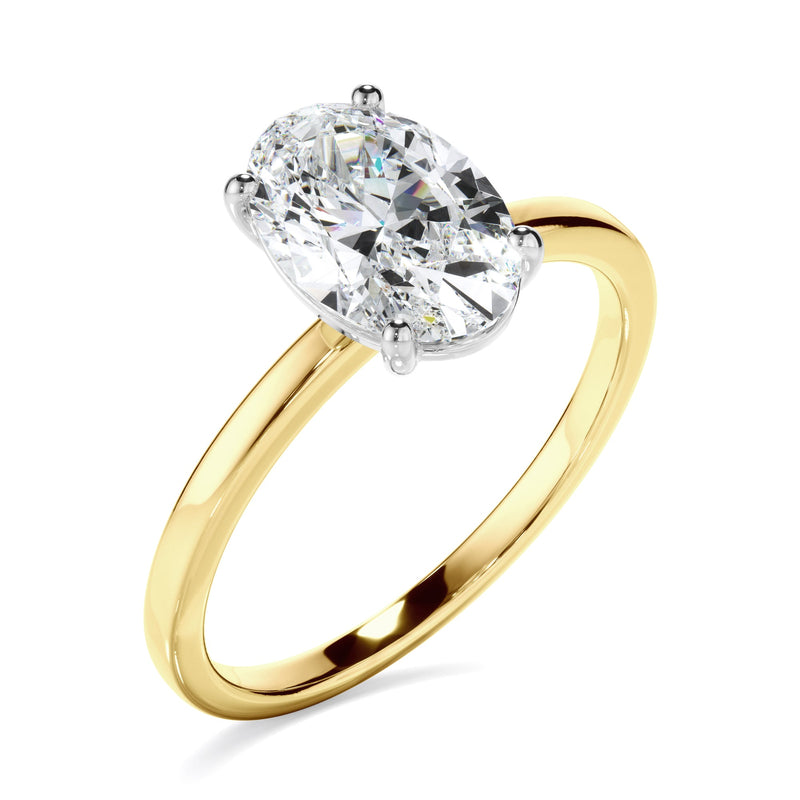 1ct Oval Cut Lab Grown Diamond Ring