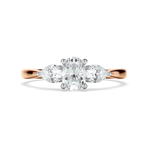 0.85ct Oval Cut Lab Grown Diamond Ring