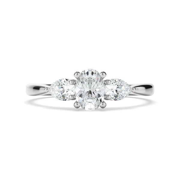 0.85ct Oval Cut Lab Grown Diamond Ring