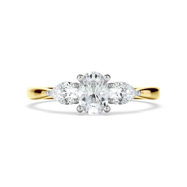 0.85ct Oval Cut Lab Grown Diamond Ring