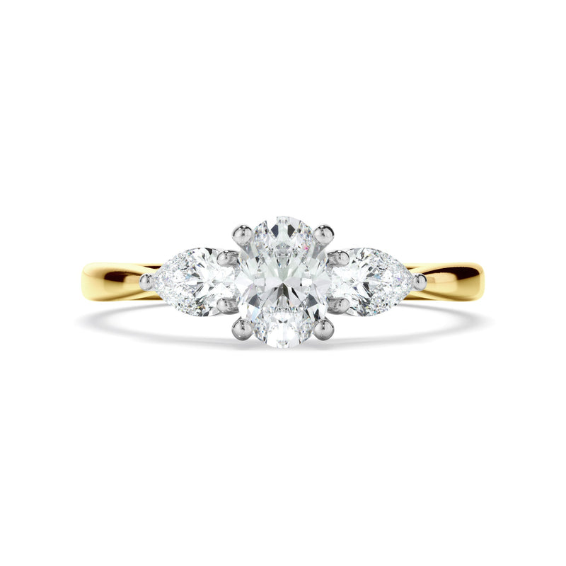 0.85ct Oval Cut Lab Grown Diamond Ring