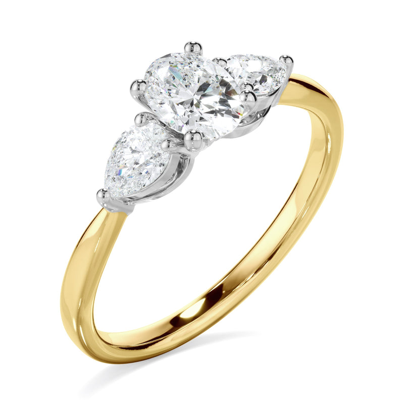 0.85ct Oval Cut Lab Grown Diamond Ring