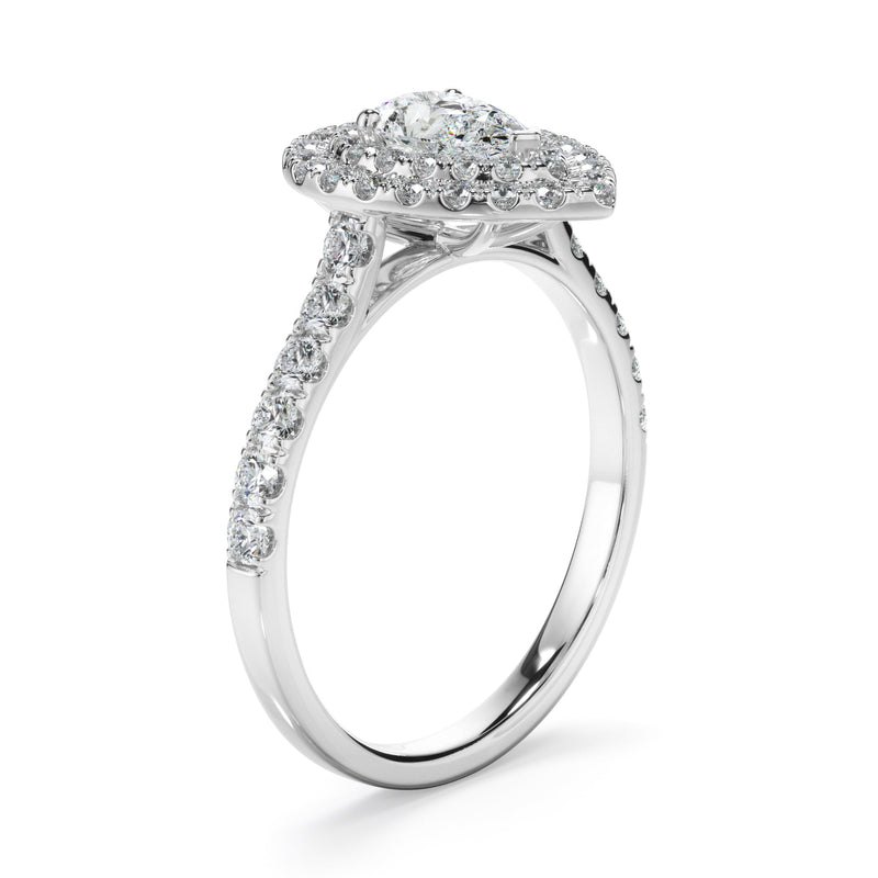 1ct Pear Cut Lab Grown Diamond Ring