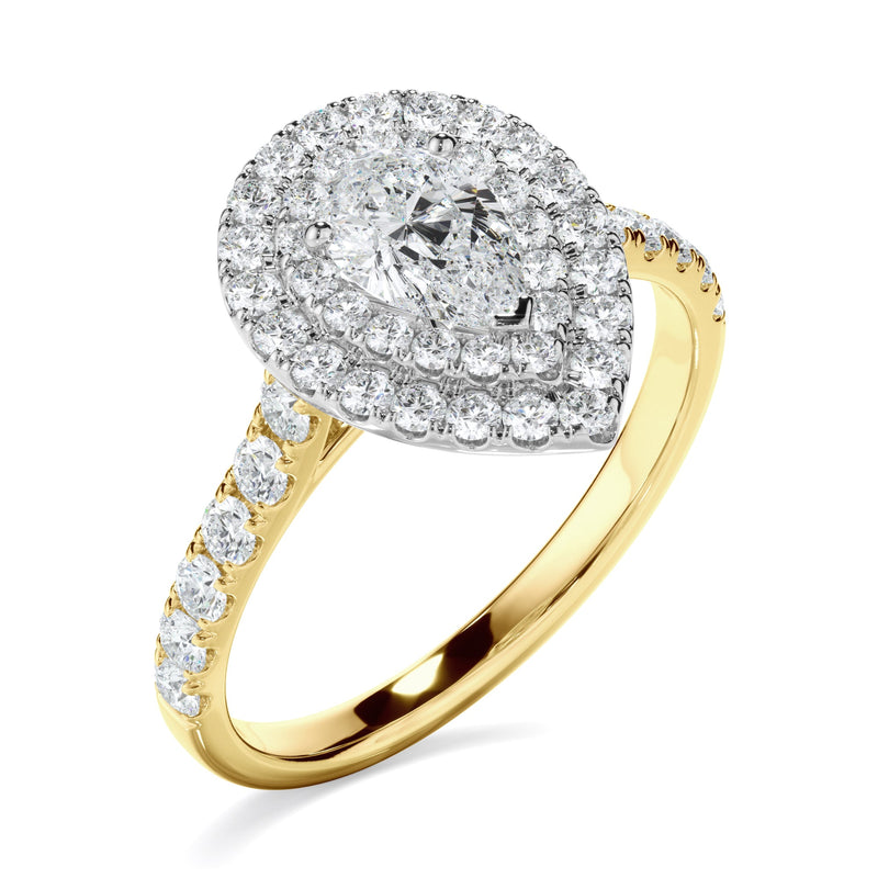 1ct Pear Cut Lab Grown Diamond Ring