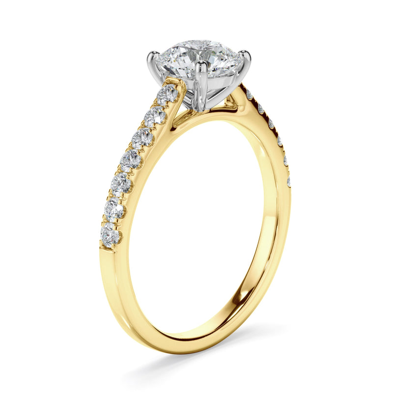 0.85ct Round Brilliant Cut Lab Grown Diamond Ring