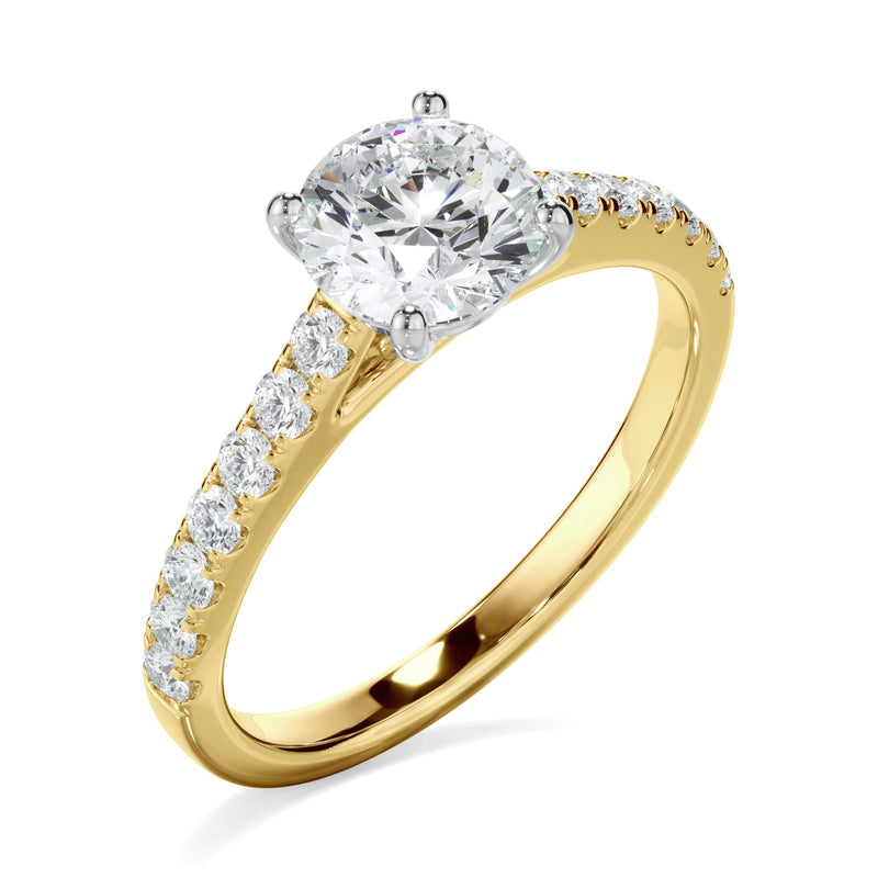 0.85ct Round Brilliant Cut Lab Grown Diamond Ring