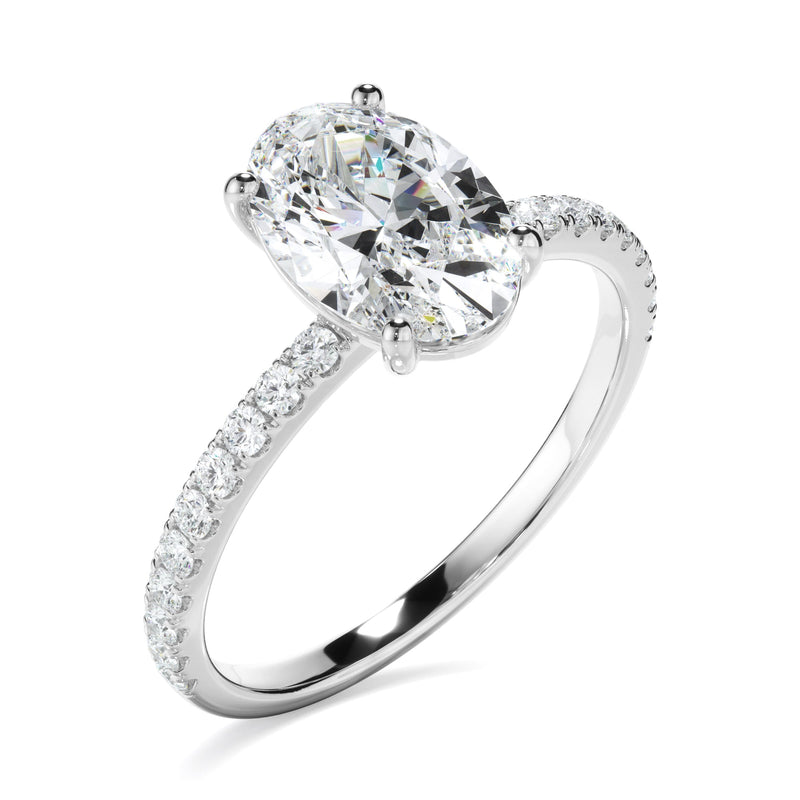 1.70ct Oval Cut Lab Grown Diamond Ring