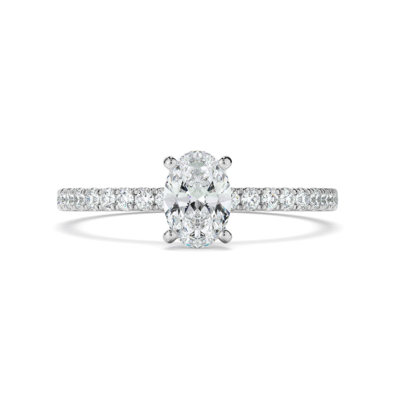 0.70ct Oval Cut Lab Grown Diamond Ring