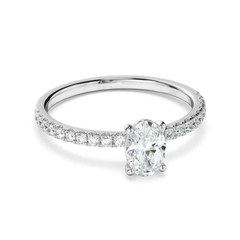 0.70ct Oval Cut Lab Grown Diamond Ring