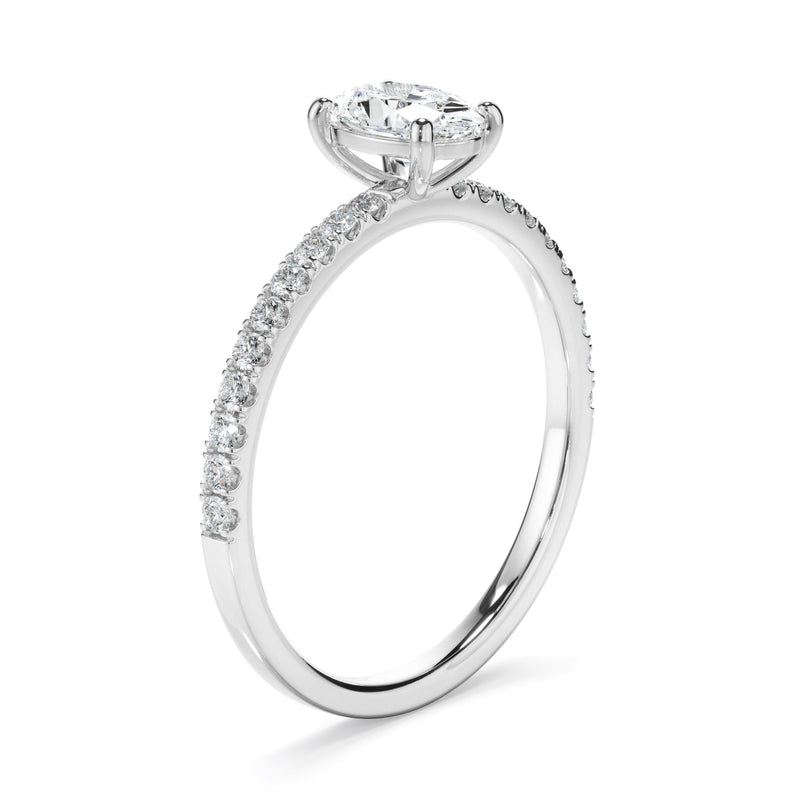 0.70ct Oval Cut Lab Grown Diamond Ring