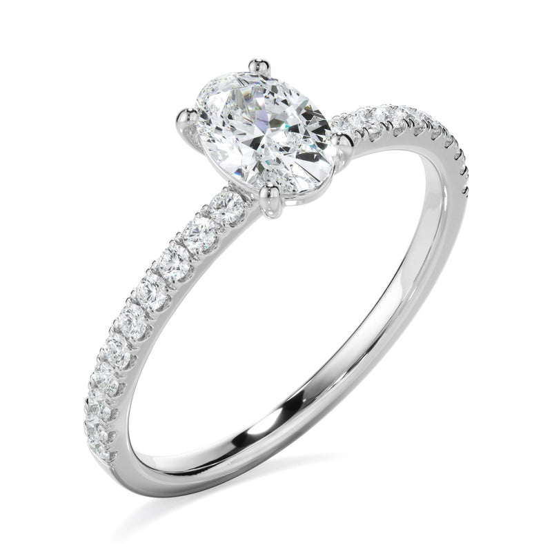 0.70ct Oval Cut Lab Grown Diamond Ring