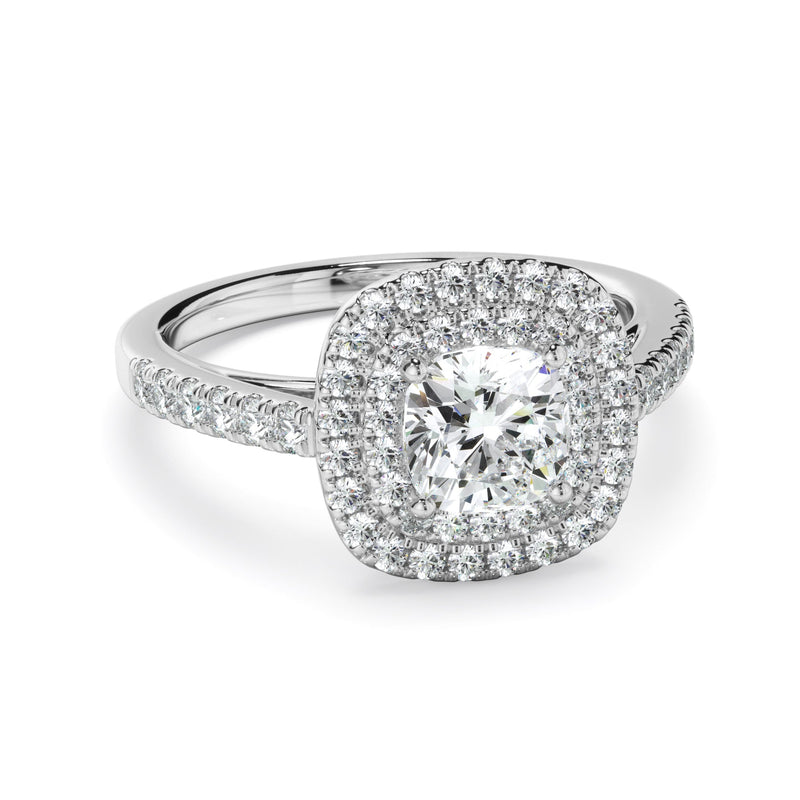 1.45ct Cushion Cut Lab Grown Diamond Ring