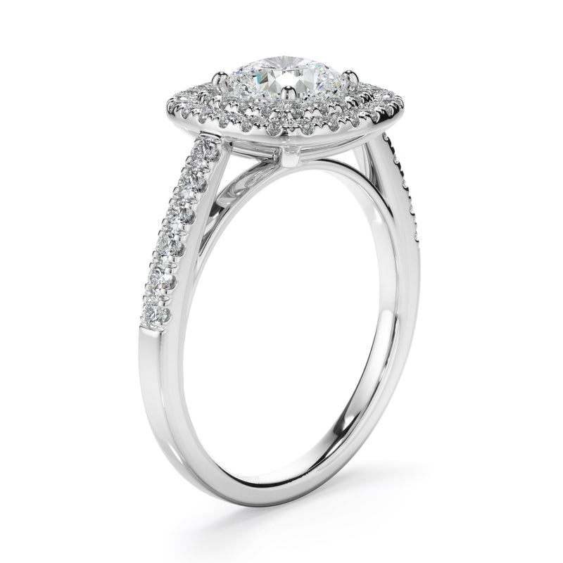 1.45ct Cushion Cut Lab Grown Diamond Ring