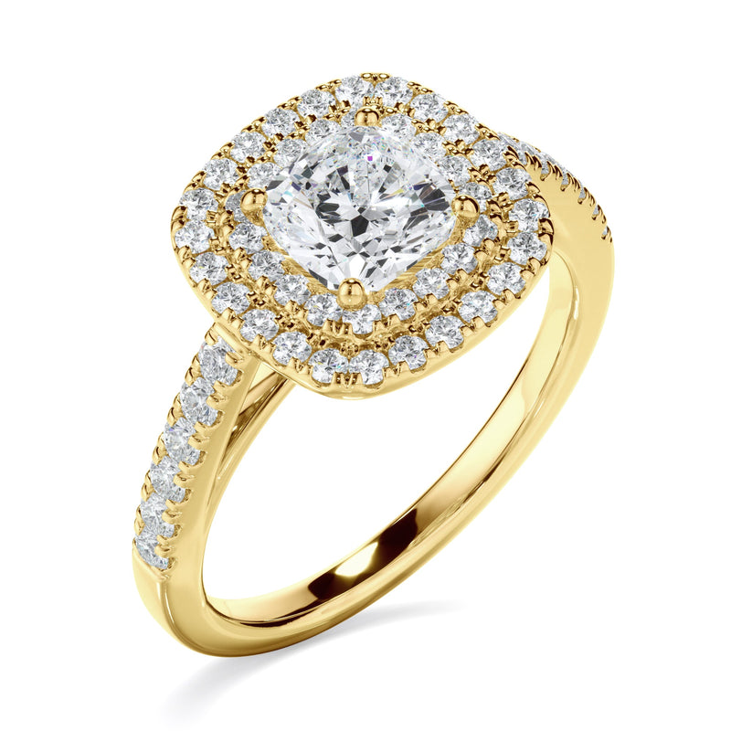 1.45ct Cushion Cut Lab Grown Diamond Ring