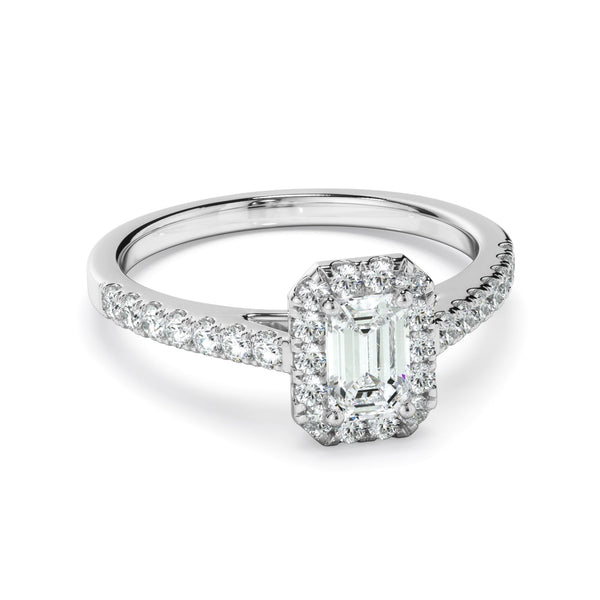 0.85ct Emerald Cut Lab Grown Diamond Ring