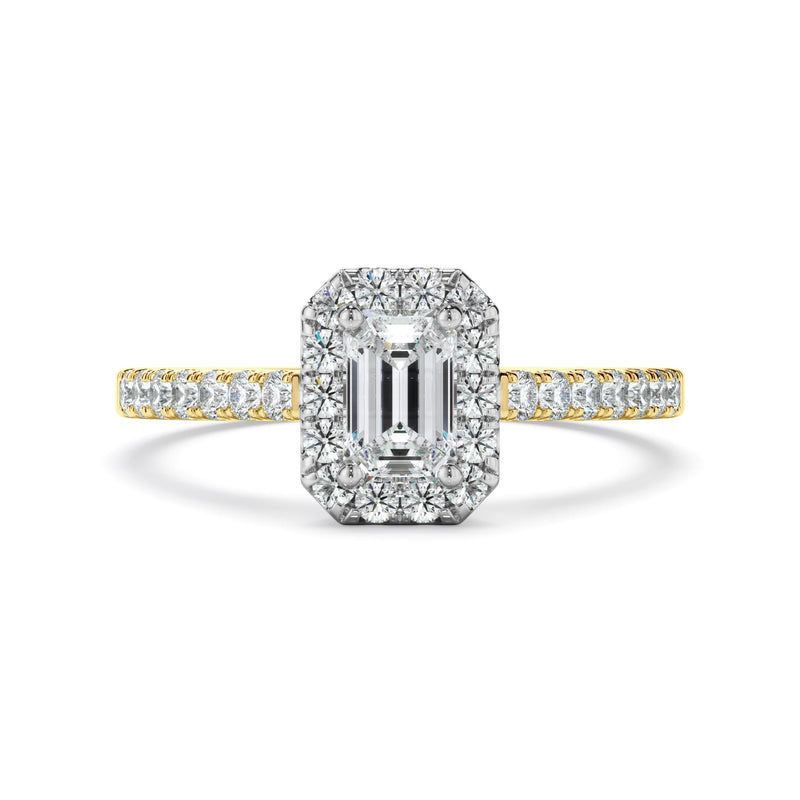 0.85ct Emerald Cut Lab Grown Diamond Ring