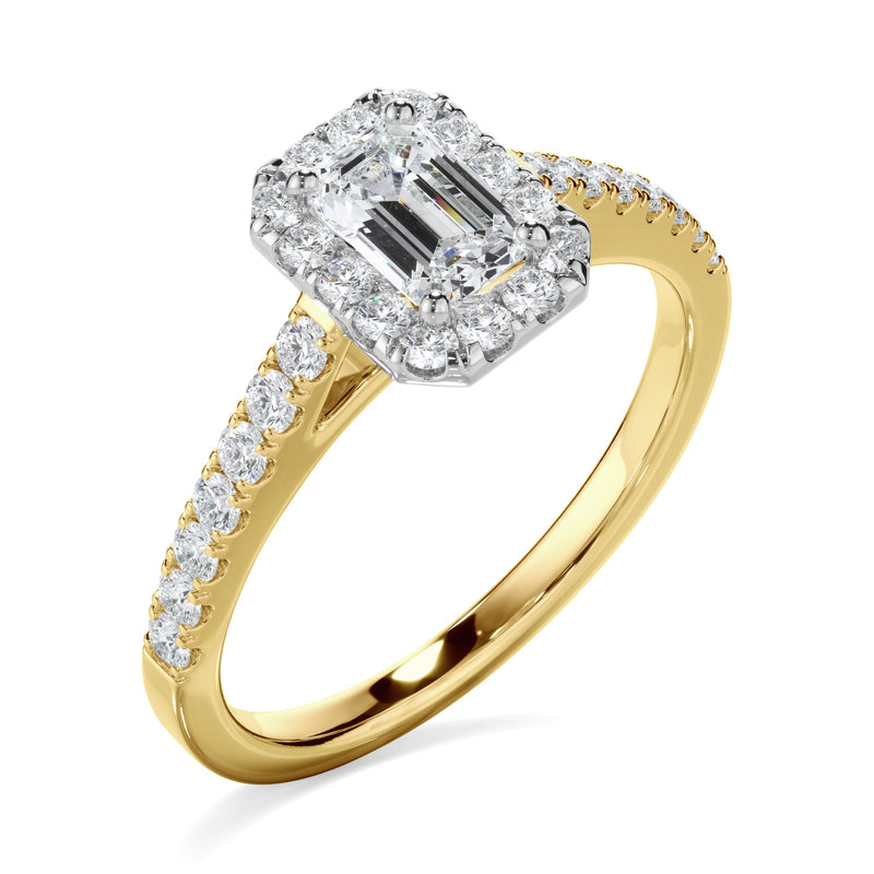 0.85ct Emerald Cut Lab Grown Diamond Ring