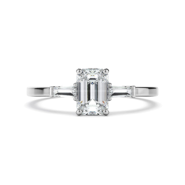 1.10ct Emerald Cut Lab Grown Diamond Ring