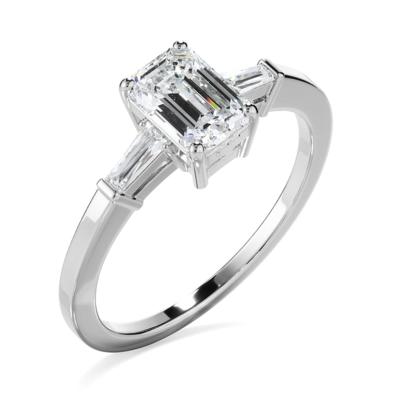 1.10ct Emerald Cut Lab Grown Diamond Ring