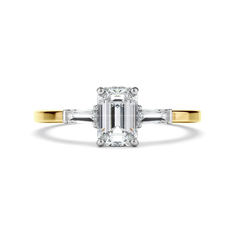 1.10ct Emerald Cut Lab Grown Diamond Ring