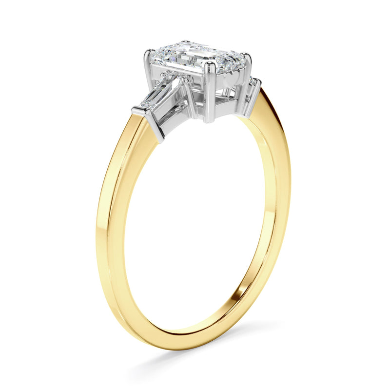 1.10ct Emerald Cut Lab Grown Diamond Ring