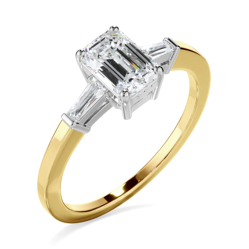 1.10ct Emerald Cut Lab Grown Diamond Ring