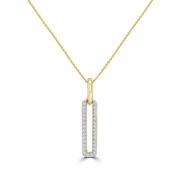 Diamond Necklace 40-45cm with 0.13ct Diamonds in 9ct Yellow Gold