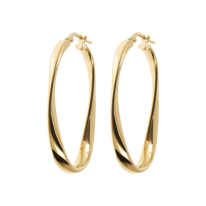 Bronzallure Shiny Twisted Hoop Earrings