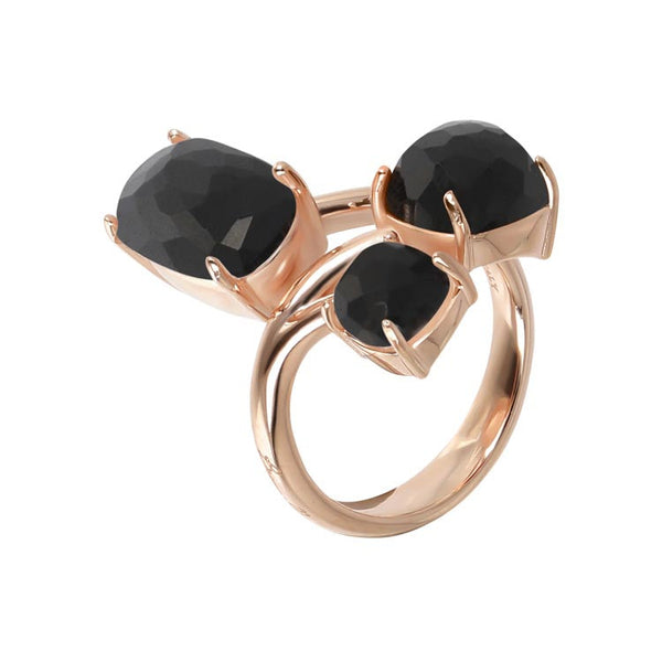 Bronzallure Variegata Black Onyx Ring