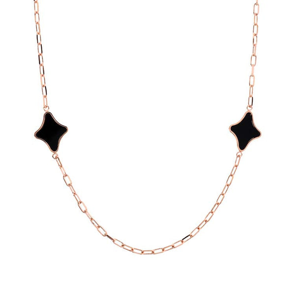 Bronzallure Alba Black Onyx Necklace