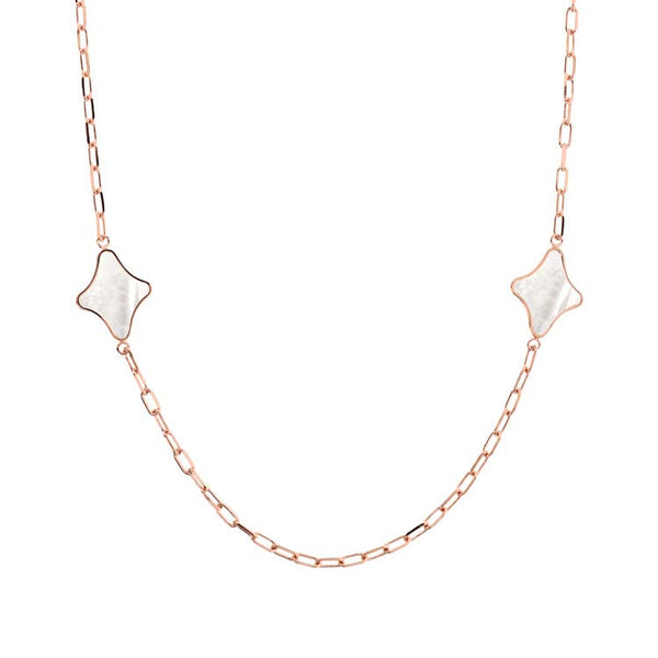 Bronzallure Alba White Mother of Pearl Necklace