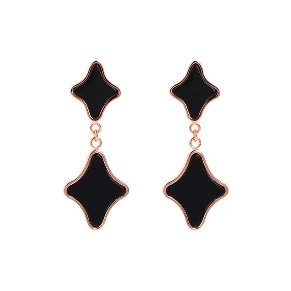 Bronzallure Alba Black Onyx Earrings