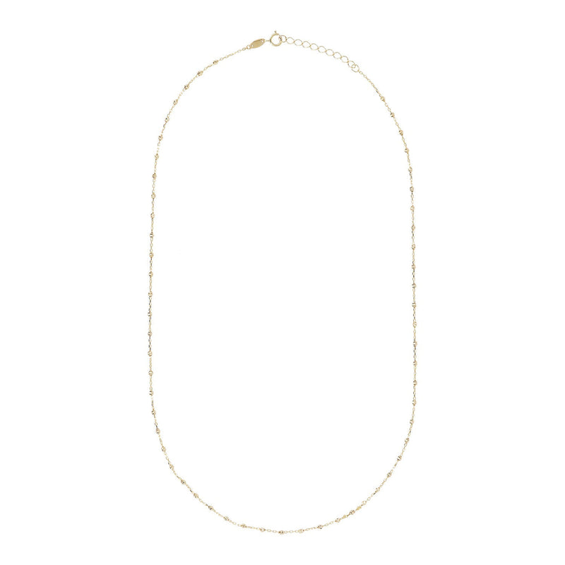 9ct Yellow Gold Beaded Chain 48cm