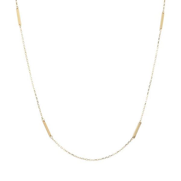 9ct Yellow Gold Forzatina Plate Necklace