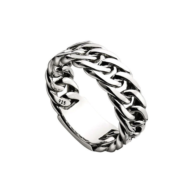 NAJO Cuban Mens Silver Ring