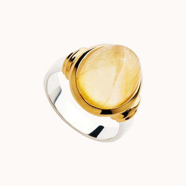 NAJO Limoncello Two Tone Citrine Ring