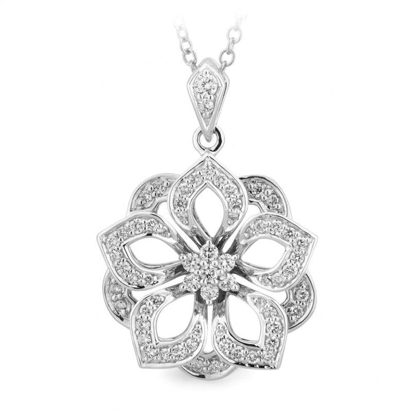 0.41ct+ Diamond Pendant in 9ct White Gold