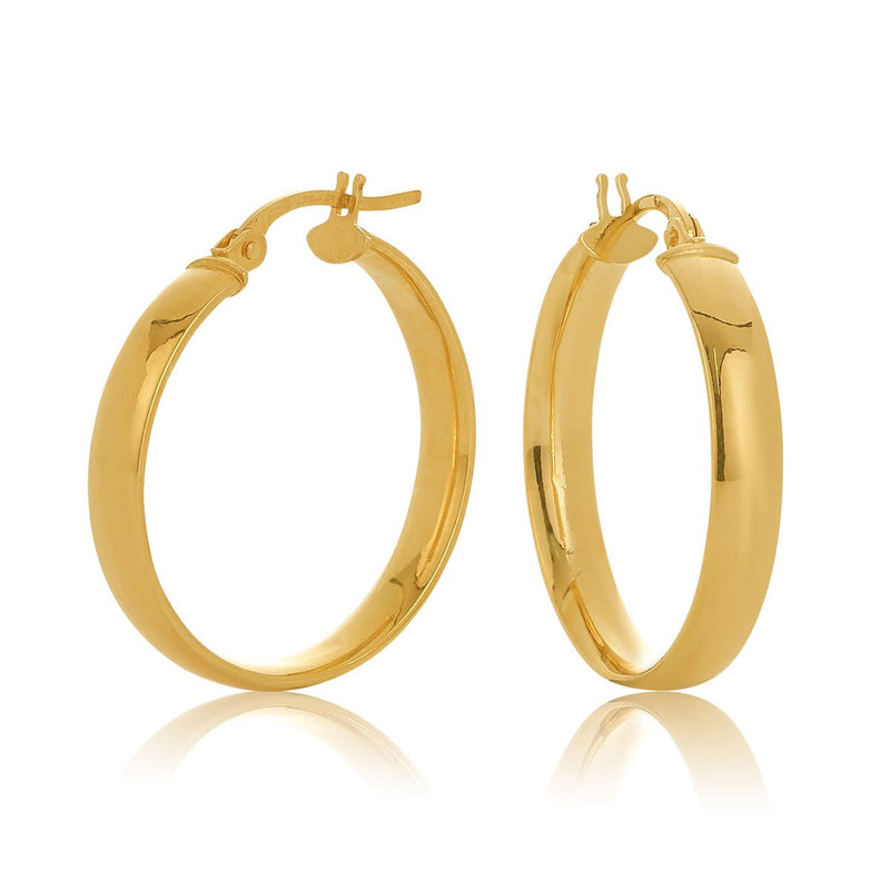 Round hoop online earrings gold