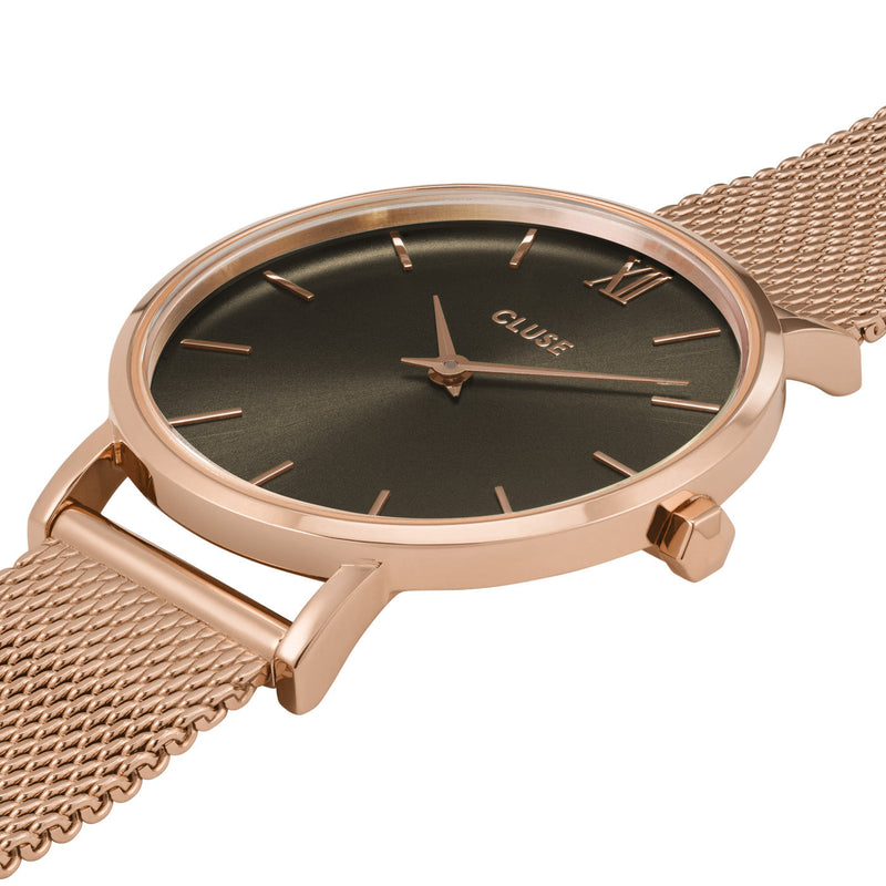 CLUSE Minuit Grey & Rose Gold Mesh CW10207