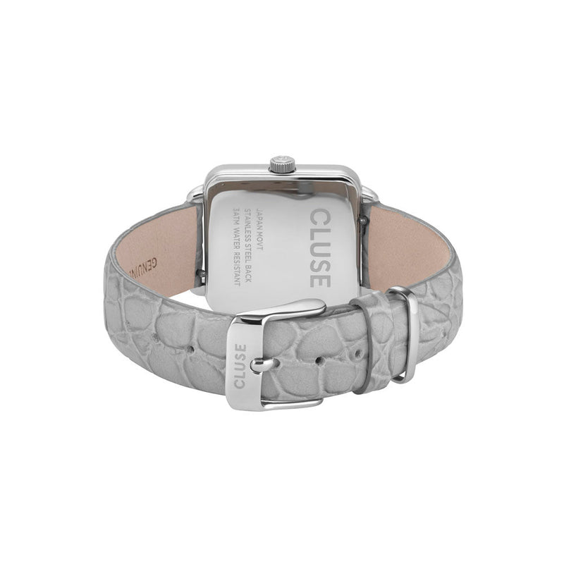 CLUSE La Tetragone Silver  &  Soft Grey Alligator CL60018