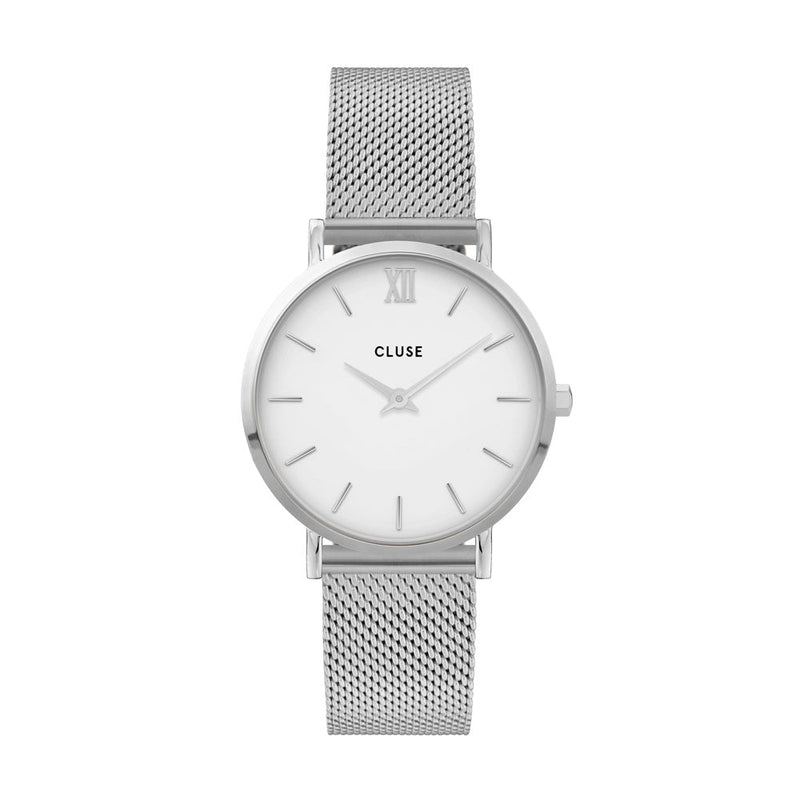 CLUSE Minuit Mesh Silver & White CW0101203002